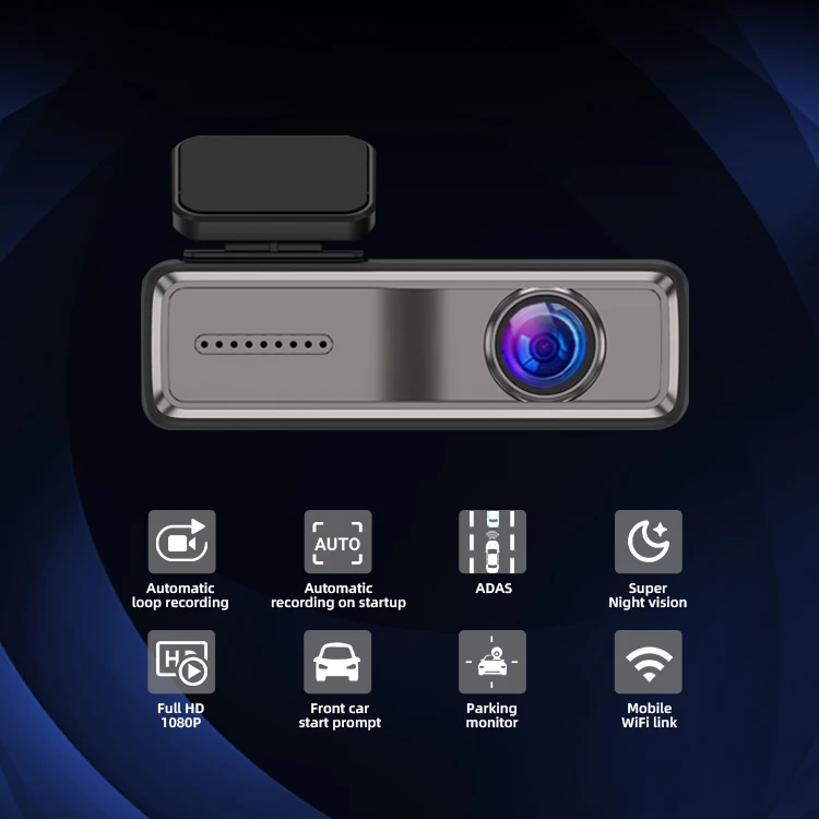 Mini Convenient Universal Dash Camera Dvr Wifi App or Vehicle Screen Control Car Black Box with ADAS for Senior Agent