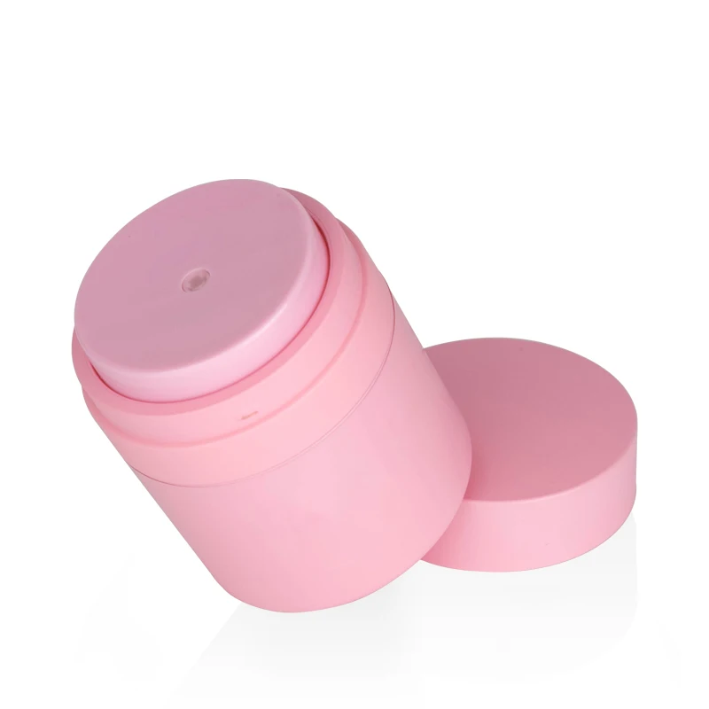 Skincare Packaging 50ml 30ml 15ml All Frosted Matte pink Airless Pump Jars Airless Bottles