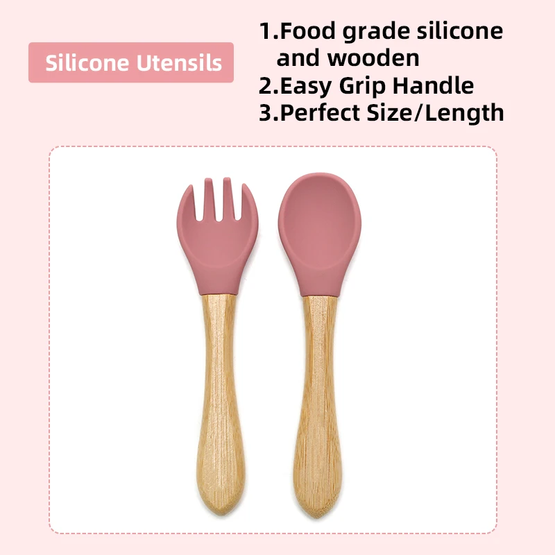 Wholesale Custom Baby Feeding Cutlery Set Waterproof Silicone Bowl Food