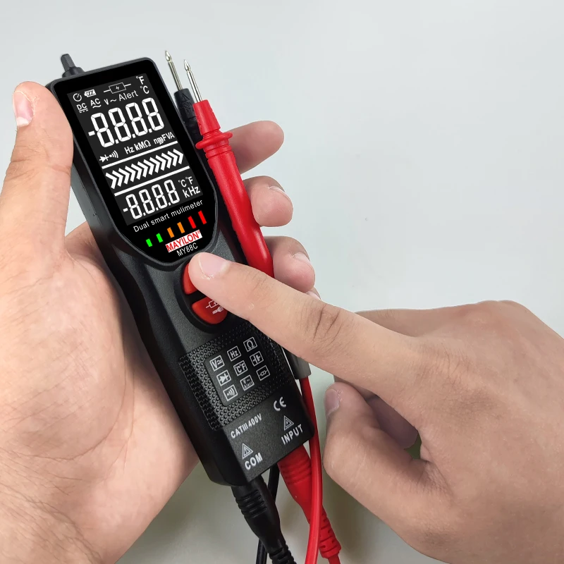 MY88C MAYILON 6000 Counts Digital LCD Pen Type Dual Smart Multimeter With NCV Voltage Detector Testerdigital Multimeters Wholesa