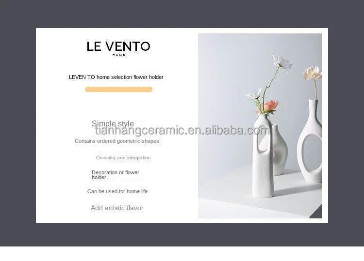 Custom Promotional Logo Nordic Modern White Ceramic Vase for Home Decor Desktop Interior Decorative Table Hollow Out Flower Vase.jpg