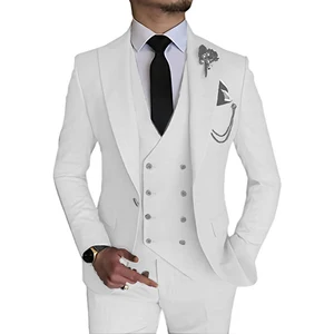 Men's Suits & blazer Wedding Groom Three Sets of Lapel Slim Europe and the United States Formal Casual Suit Costume Homme