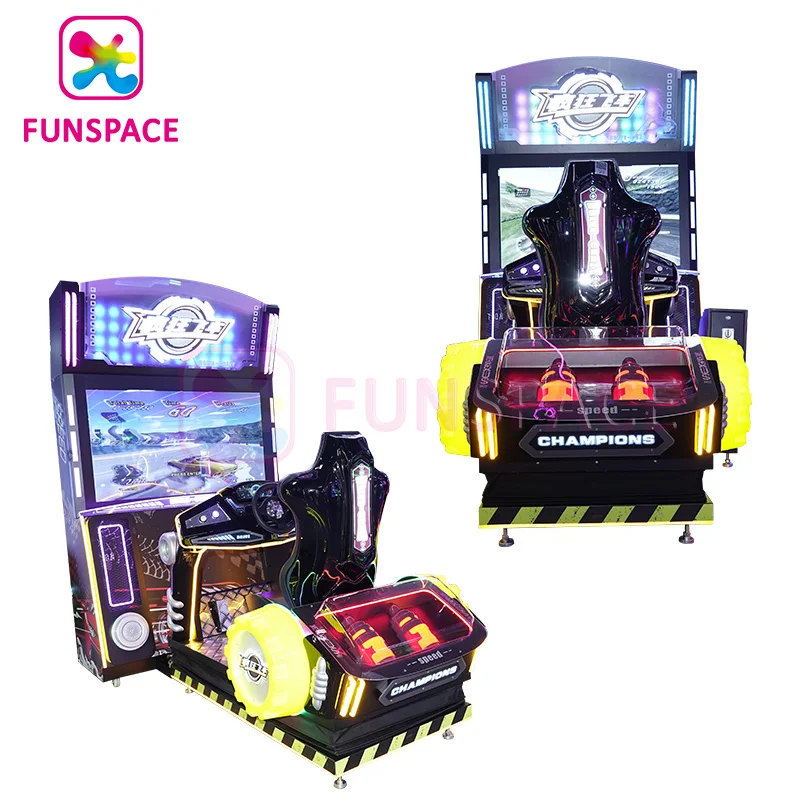 Funspace Coin Operated 3D Video Game Arcade Car Racing Wheel Simulator Game Machine Racing Arcade Machine