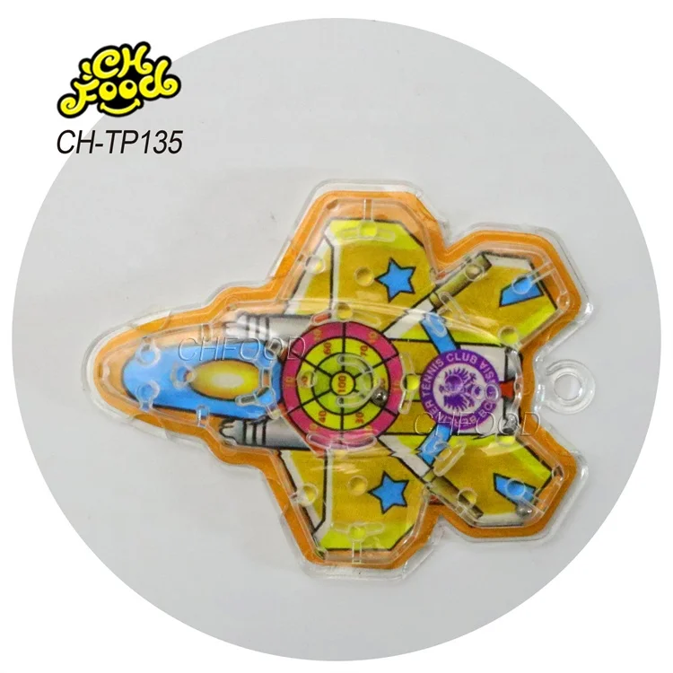 Wholesale Low MOQ Halal Mini Square Bubble Gum Candy Sweets with Cheap Plastic Aircraft Maze Toy for Boys
