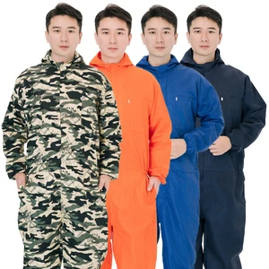 Wholesale Men Long Sleeve Coveralls Custom Work Jumpsuit Multi Pockets Overalls Uniforms