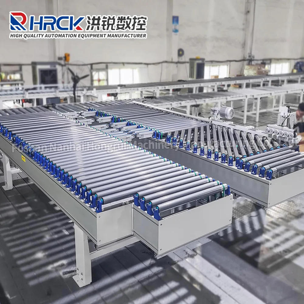 Fully automatic drum conveyor line for large sheet metal  edgebander return conveyor