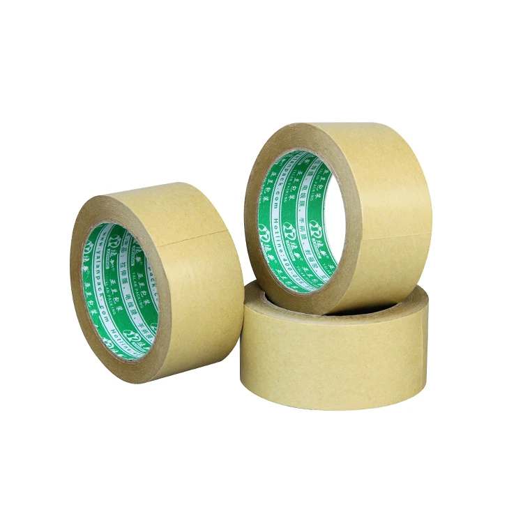 Customized Professional Kraft Paper Tape Waterproof Acrylic Free Brown Packaging Single Adhesive Side Logo Water Activated manufacture