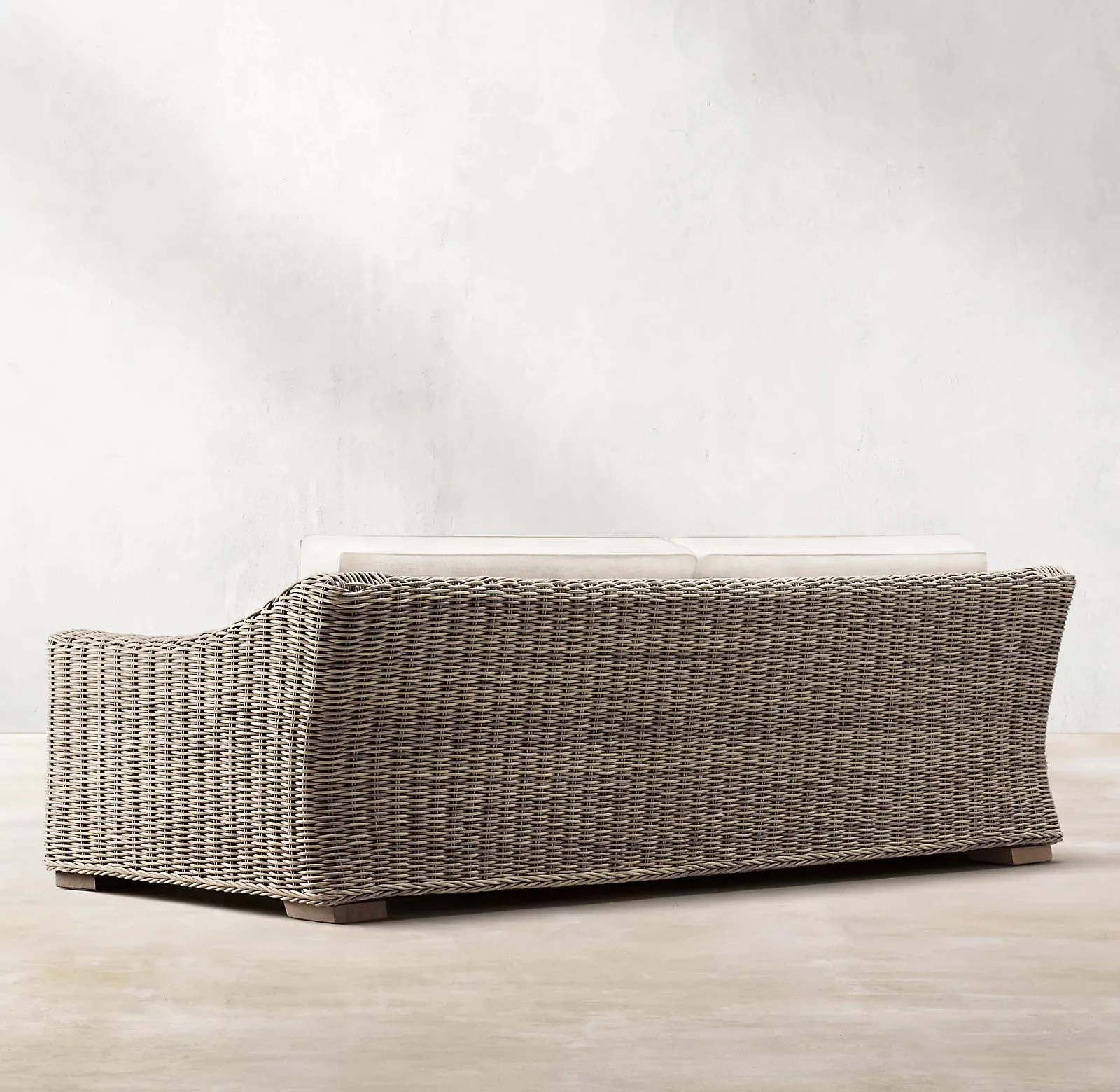 Простая мебель для сада и бассейна алюминиевая рама Плетеный современный уличный диван из ротанга