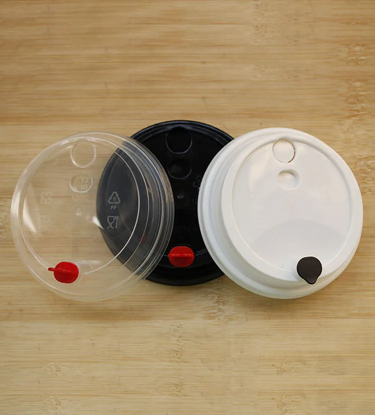 HeePACK Disposable PP Plastic Injection Cup Lid 90mm Diameter Juice Cold Drink Cup Injection Red Heart Plastic Lids