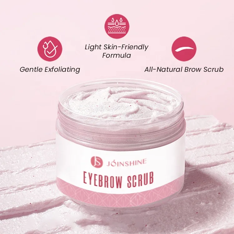 Private Label Brow Scrub Exfoliating Cream Brow Scrub Cream Eyebrow Deep Clean  Whitening Eye Brows Scrub Cream Eyebrow Scrubber