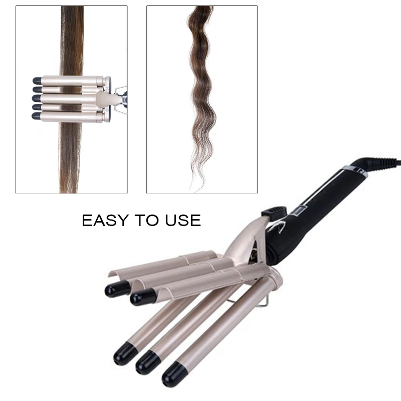 Fast Heating Five-Barrel Hair Crimper Curling Iron