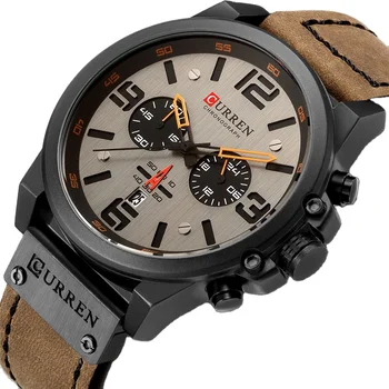 Relogio Masculino Mens Watches Top Brand Luxury Men Military Sport Wristwatch Leather Quartz Watch erkek saat curren 8314