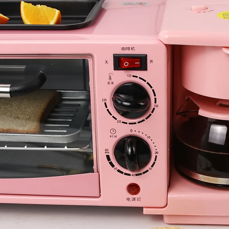 Home Multi-Function 3-in-1 Breakfast Maker - Cook Coffee, Fry, and Toast