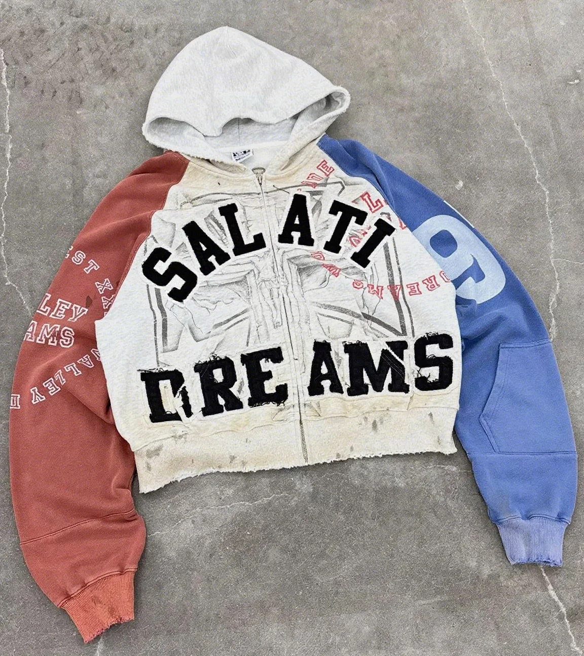 Custom Rhinestone Dtg Print Logo French Terry Oversized Heavy Cotton Acid Wash Sun Faded Men Hoodies Vintage Hoodie gallery 3
