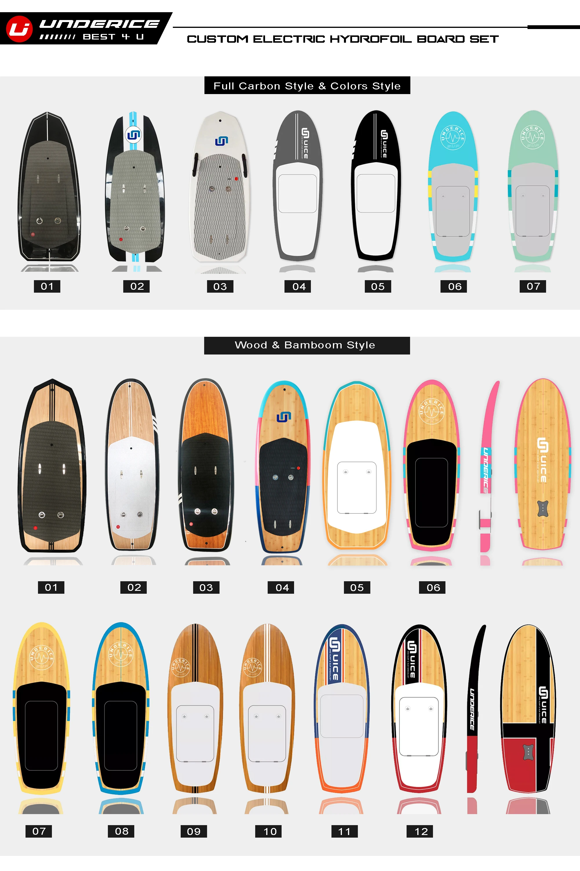 Best Price Efoil Manufacturer Custom Full Carbon Electric Hydrofoil