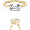 Emerald Cut East-West Setting