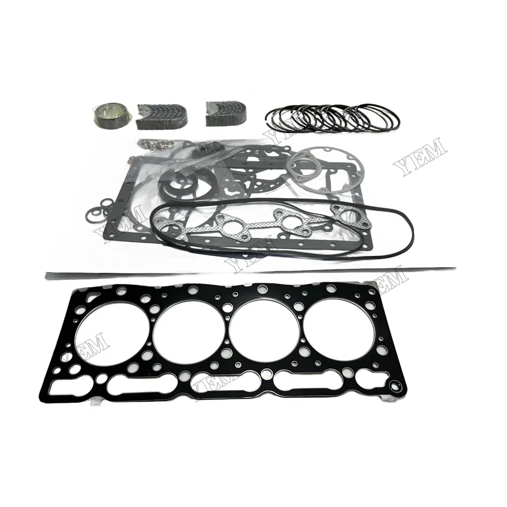 V1305 Overhaul Re-Ring Kit With Gasket Kit Piston Ring Bearing for Kubota V1305