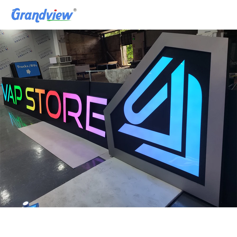 Zewnętrzna Reklama Firmowa z Oświetleniem Tylnej Strony, Tablica LED z Logo Sklepu, Tablica z Liter 3D do Reklamy