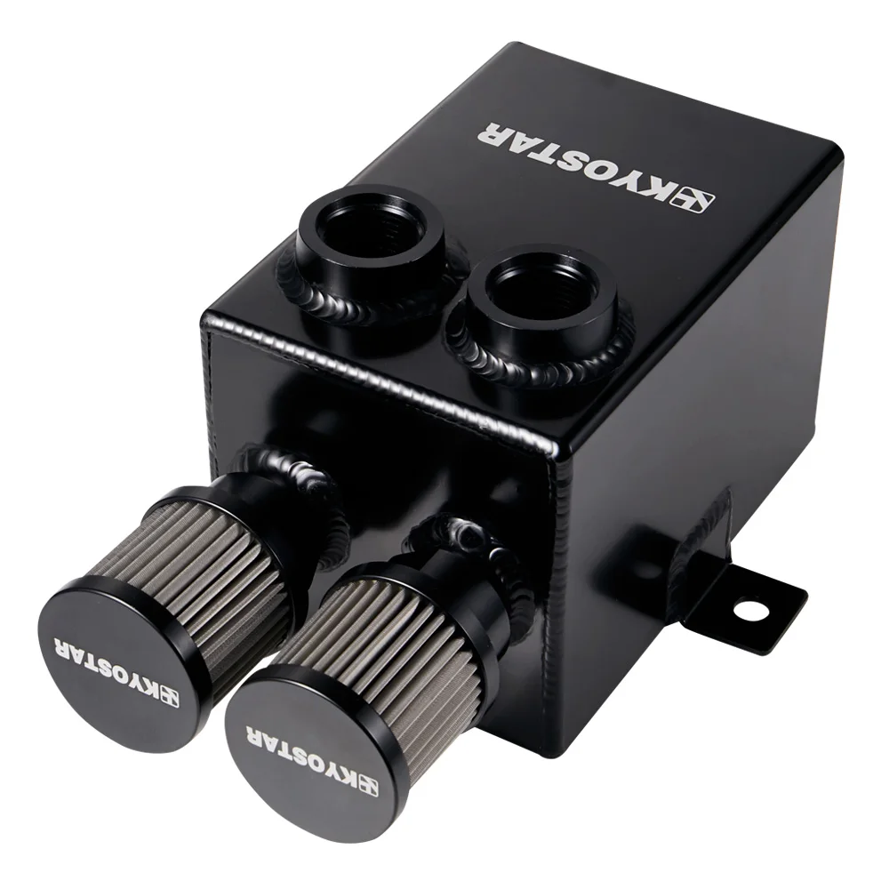 Universal Oil Catch Can With Breather Filter Drain Aluminum 2l Oil