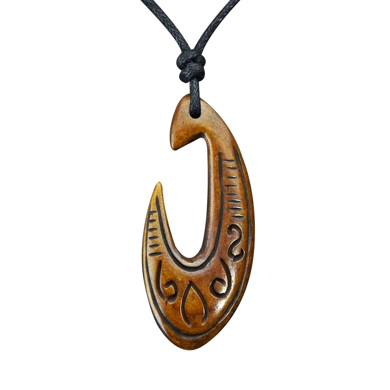 vrede ideologi websted Gx040 New Zealand Maori Jewelry Hand-carved Yak Bone Fish Hook Pendant  Primitive Tribes Totem Amulet Handmade Jewelry For Surf - Buy Personalized  Necklace For Man,Hawaii Pendant For Surfing,Handmade Gift Miniature For  Woman