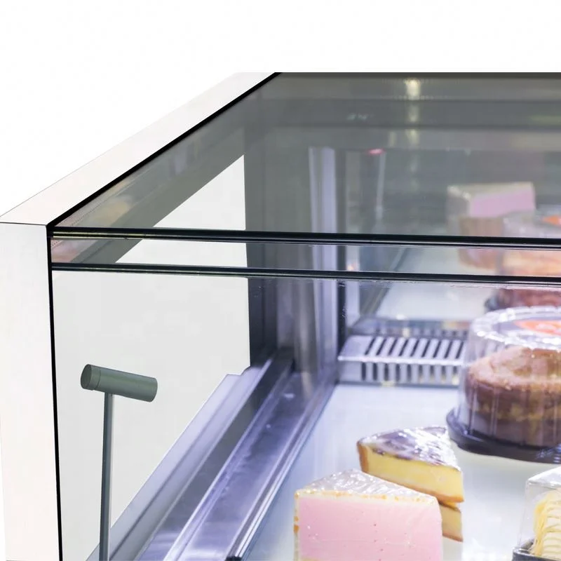 Counter Commercial Cake Display Fridge Refrigerator Showcase With Sliding Drawer