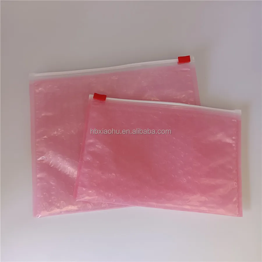 Free Sample Small Size Recycle Zipper Bubble Pouch for Beauty Products