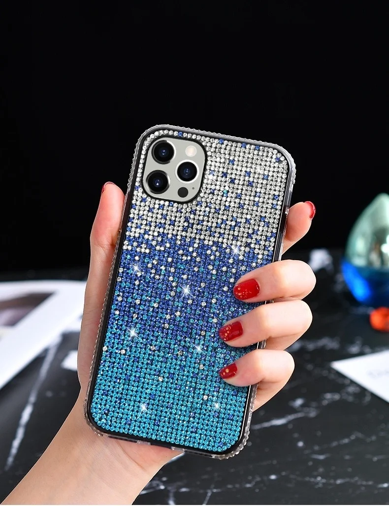 Diamond Design Phone case for iphone 16 15 12 Pro Max Rhinestone Flicker Luxury Phone Cover 14 Plus DESIGNERS Phone Bags