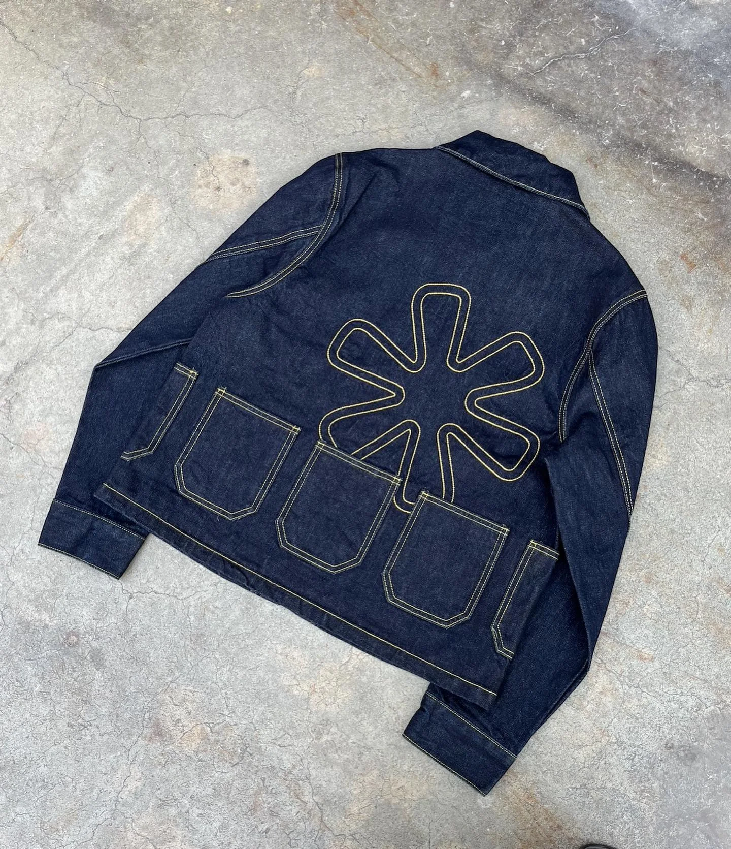 Salati Custom Hip Hop Streetwear Embroidery Oversized Zip up Distressed Oversized Coats Men Jeans Jacket Denim Jacket With Logo gallery 2