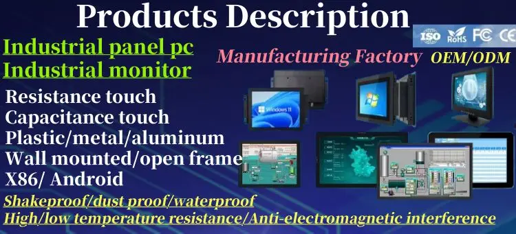 New 18.5 Inch TFT-LCD Capacitive Touch Screen Industrial Tablet PC with VGA/USB/LAN/HD-MI Interfaces J1900 X86 All-in-One