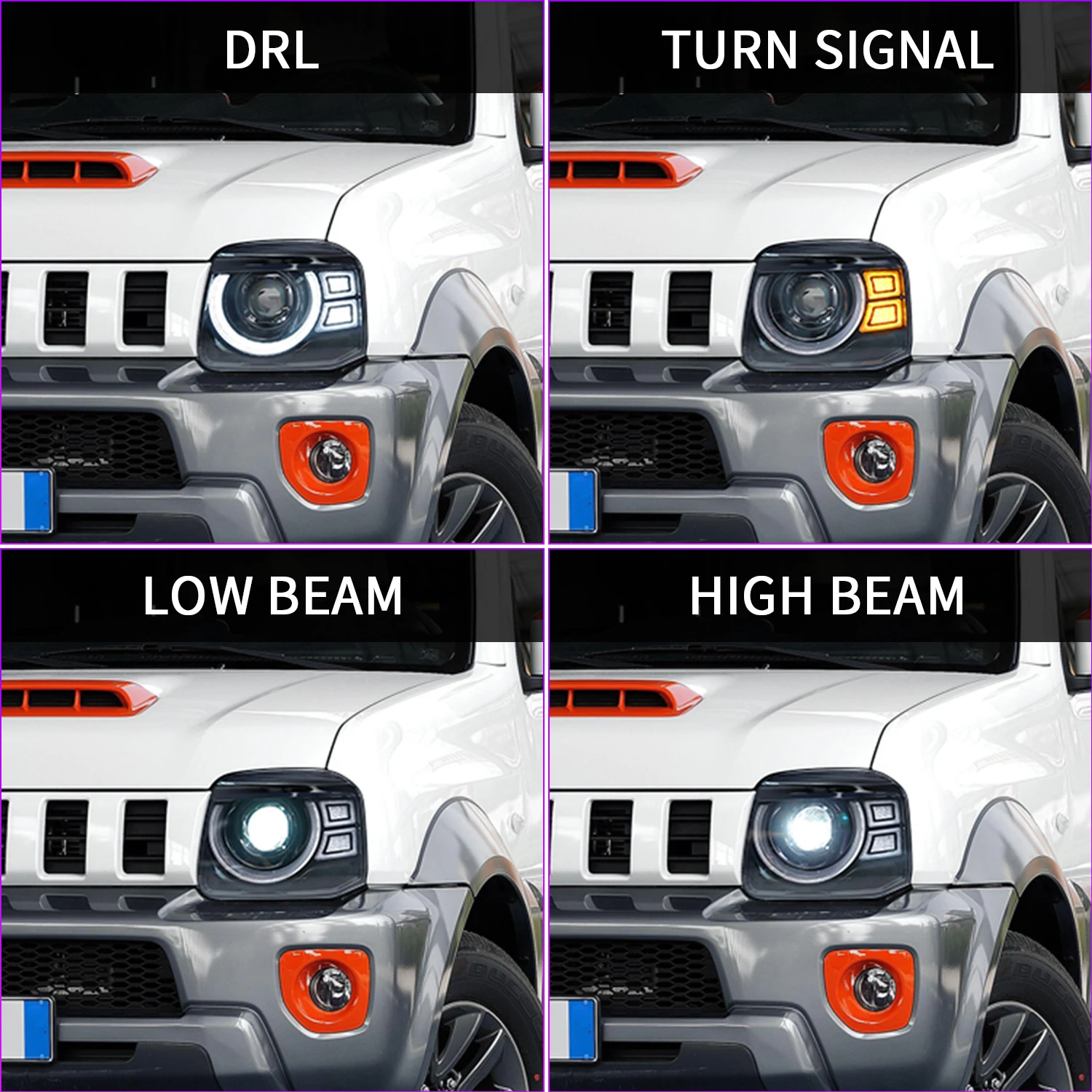 Archaic LED フロントランプ ジムニー ヘッドライト デュアルビーム