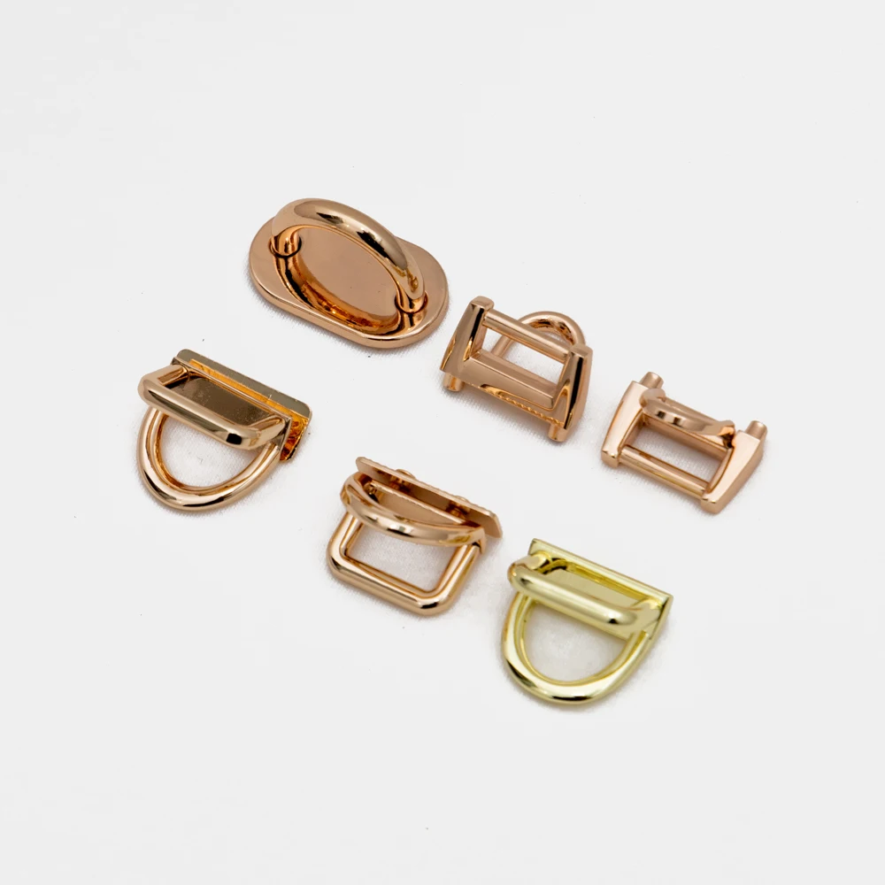 Custom Logo Metal Bag Clasp Press Lock Accessories High Quality Alloy Handbag Push Lock Metal Turn Twist Lock for Women Bag