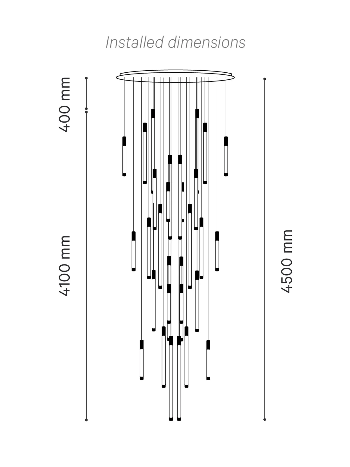 Custom Made Villa Stairs LED Lighting Large Long Staircase Hanging Decoration chandelier Dimmable Commercial Hall Pendant Light