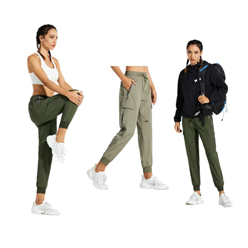 Women's Cargo Joggers Lightweight Hiking Pants Athletic Outdoor