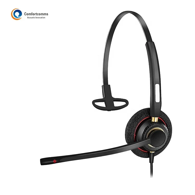 call center telephone with noise cancellation headset