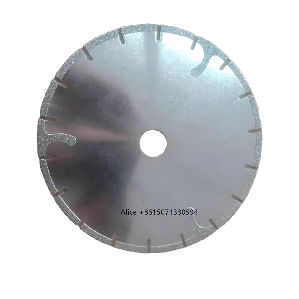 180 mm wet and dry diamond electroplated cutting blade for marble