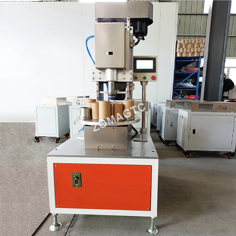 Automatic Paper Can Tube Curling Gluing Making Machine Round Paper Tube Edge Curling Can Making Machine