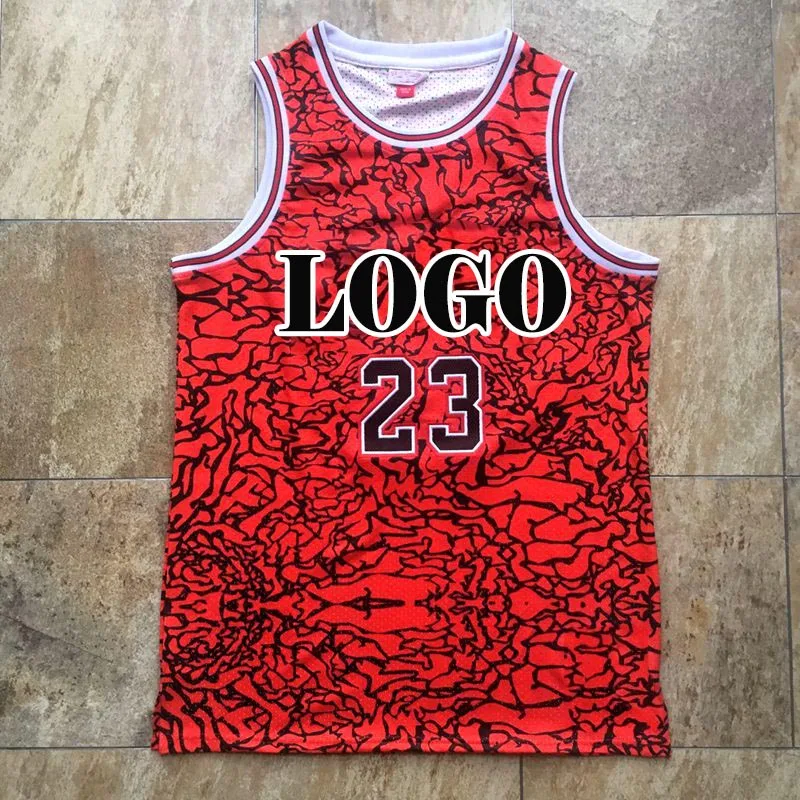 Оптовая продажа летняя баскетбольная рубашка удобные мужские баскетбольные майки с сублимационной вышивкой Индивидуальные