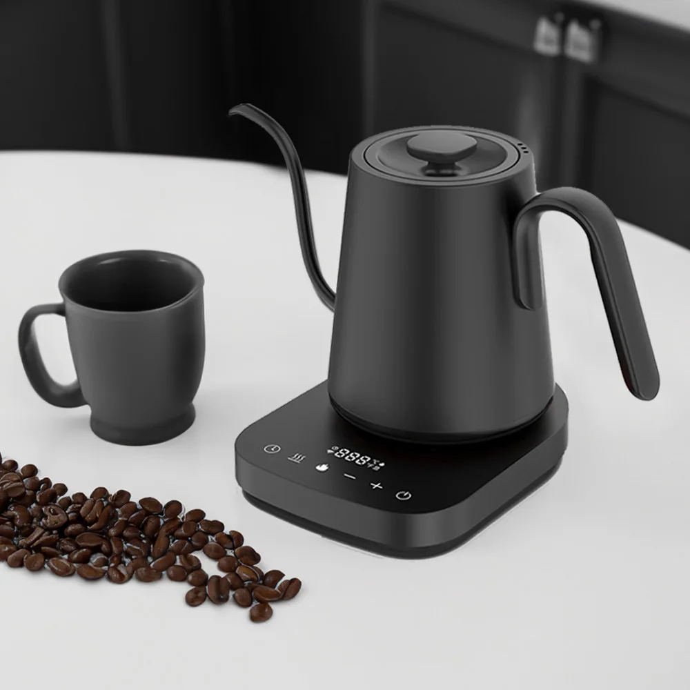 Electric Digital Kettle With Touch Screen Electric Pour Over Coffee Gooseneck Kettle Adjustable Temperature