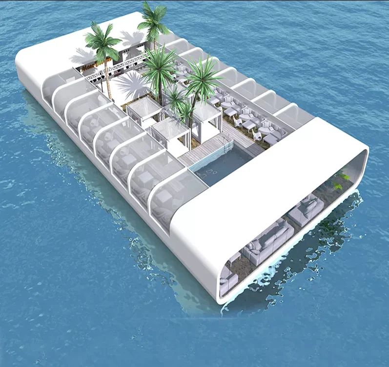 Modular Floating Villa Leisure Floating Club Floating Restaurant Luxury