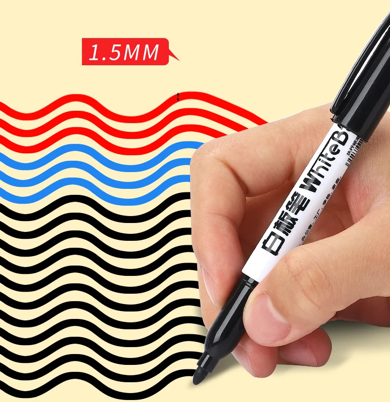 Специальный милый дизайн с портативным зажимом для ручки рекламный сухой стираемый мини маркер для белой доски