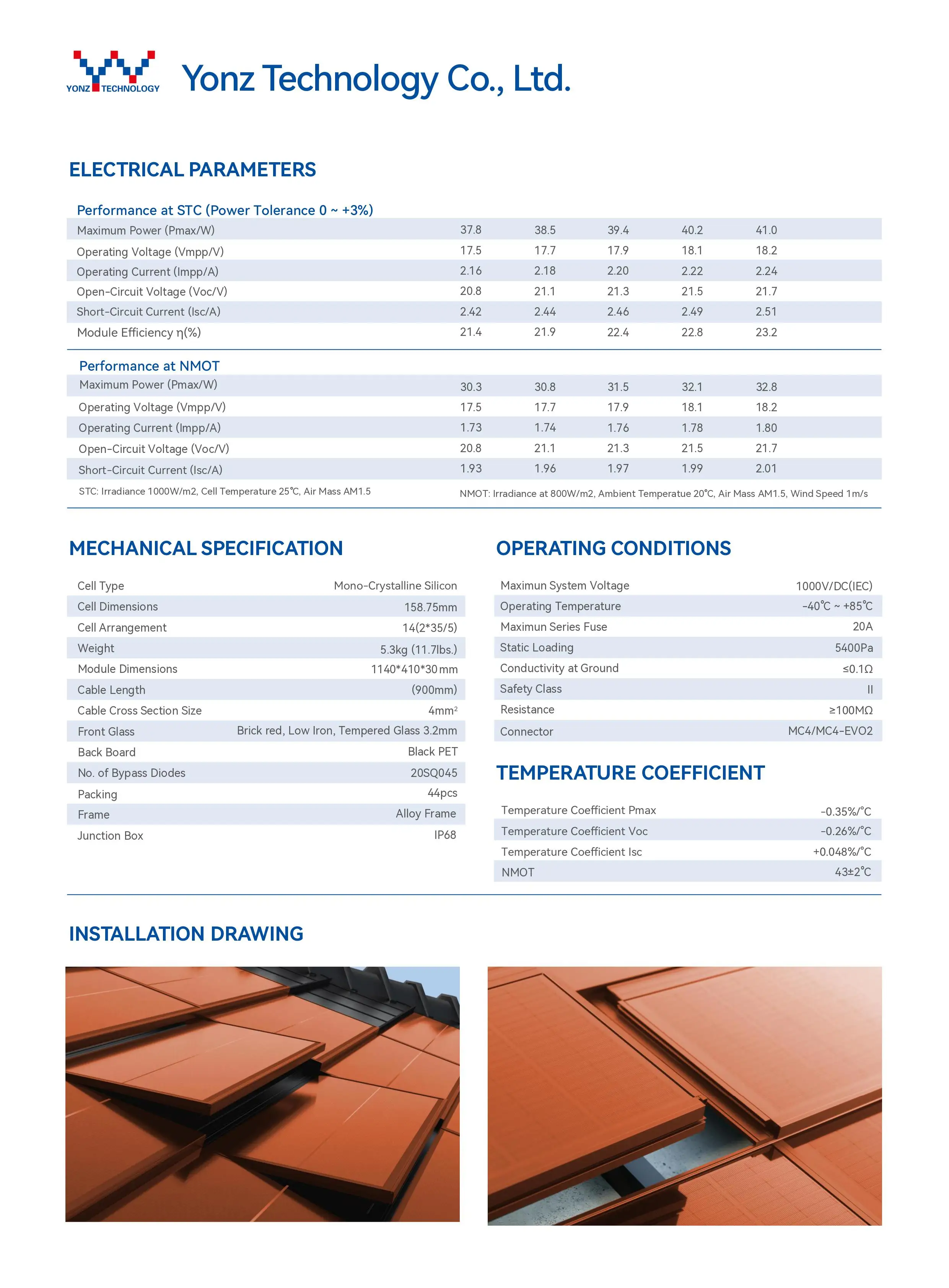 Yonz Solar Roof Shingles - High Efficiency & Custom Color