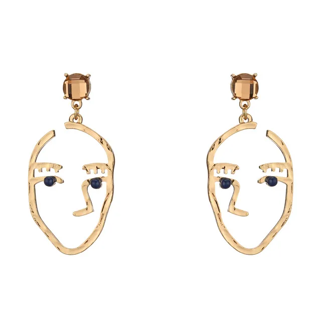 Pendientes De Aleación Con Forma De Cara Para Mujer,Bisutería De Color  Dorado,Bisutería Para Fiesta De Boda - Buy Pendientes De Cara,Bijoux,Boda  Joyería De La Joyería De Product on Alibaba.com