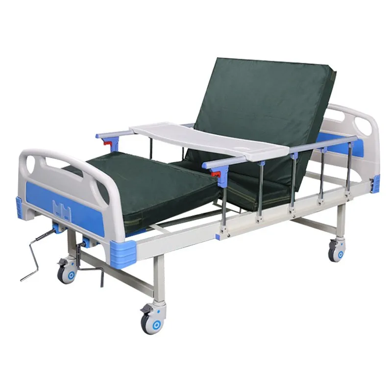 Wholesale Manual Double Function Medical Bed Metal Double Crank Home Chinese Hospital Nursing Bed