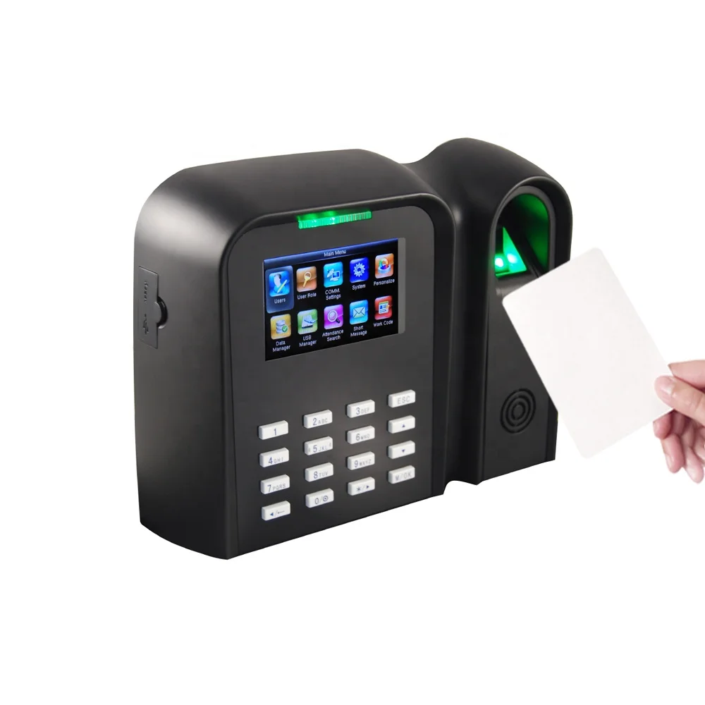 Linux Biometric Fingerprint Time Attendance System With USB Port With RFID Card Reader Time Recorder T9