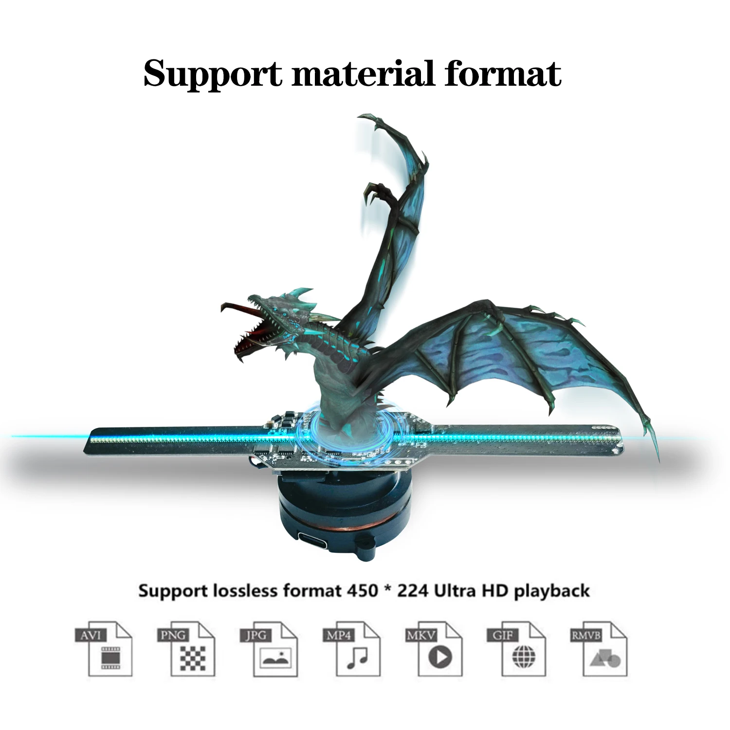 MissYou革新的な技術3Dホログラム14cm 128 LED広告ディスプレイ