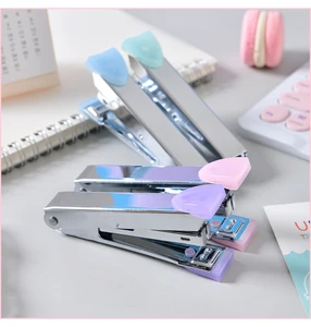 Mini Macaron Color #10 Manual Metal Stapler Basic Style for Students and Office Use Desktop Staplers