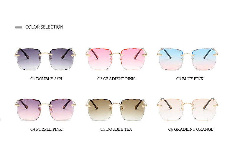 Online Custom Gradient Women Cut Edge Provisor Sunglass Clear Color Designer Sunglasses Sunglasses Quay Authentic 2021 Y2K