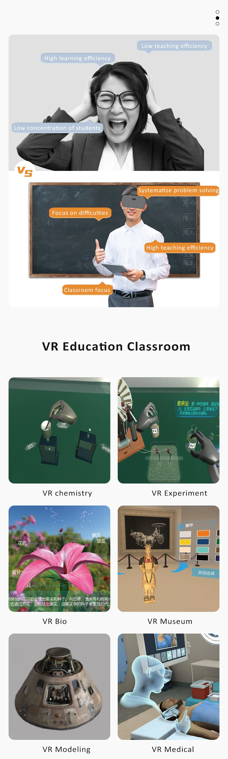 Customization VR Headset Education VR Glasses Equipment