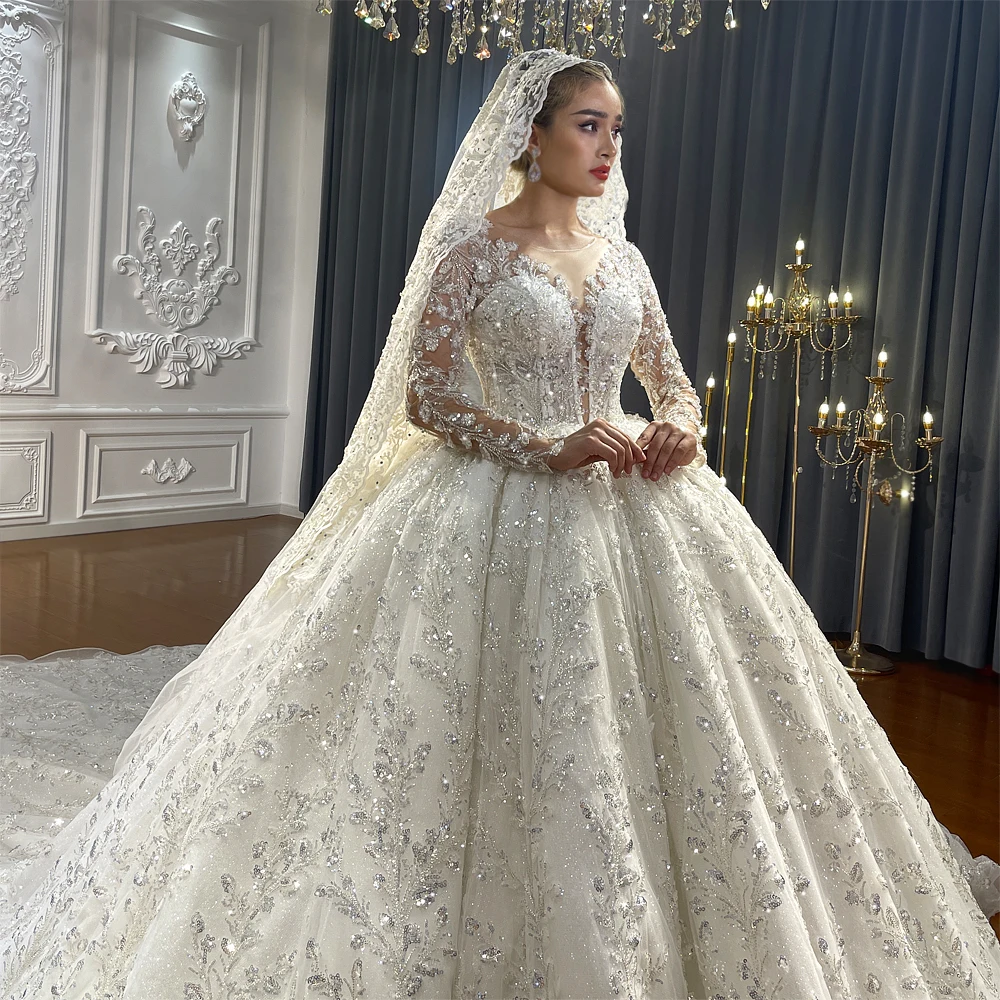 Jancember Ns4364-1 Vintage Luxury Ball Gown Embroidery Bridal Wedding ...