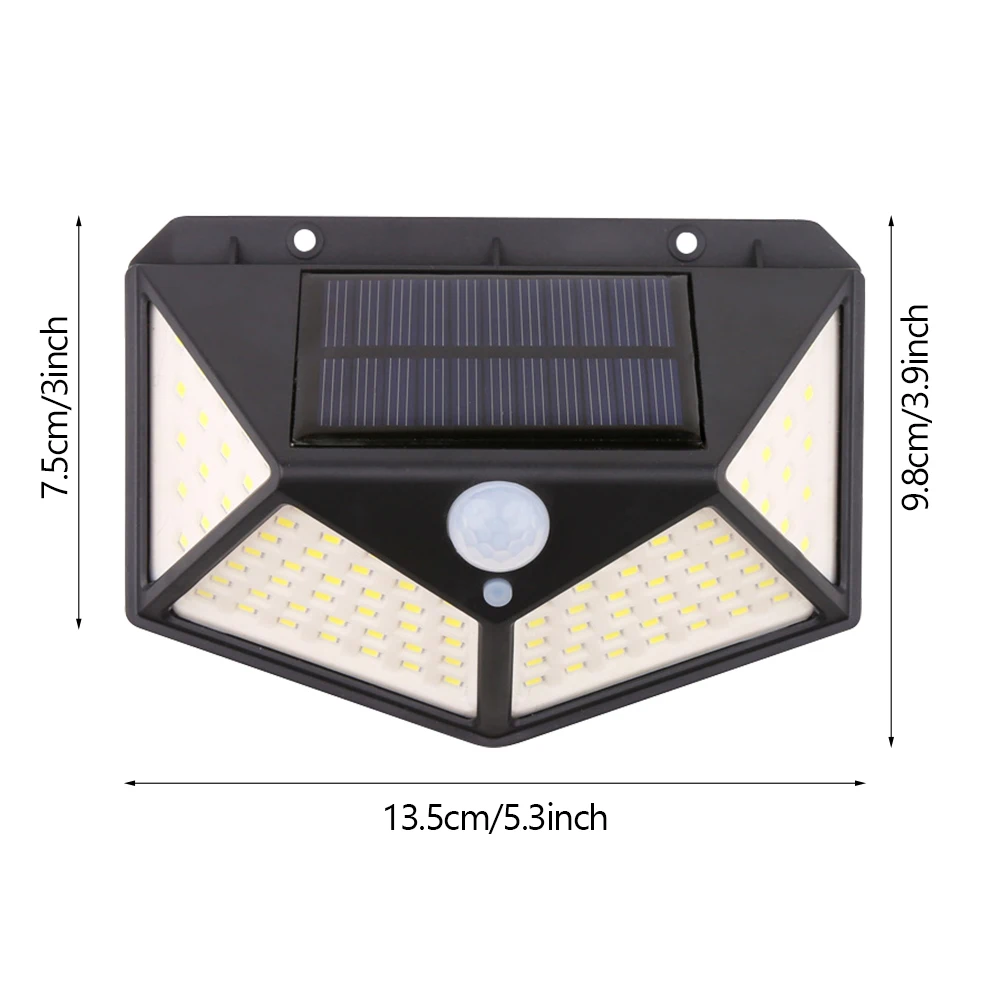 Factory Outdoor Waterproof  Wall Lamp IP44 Solar 3 modes  Wall Light Outside Led Solar Light Garden High Quality